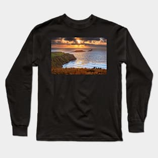 Worms Head, Rhossili Bay, Gower Long Sleeve T-Shirt